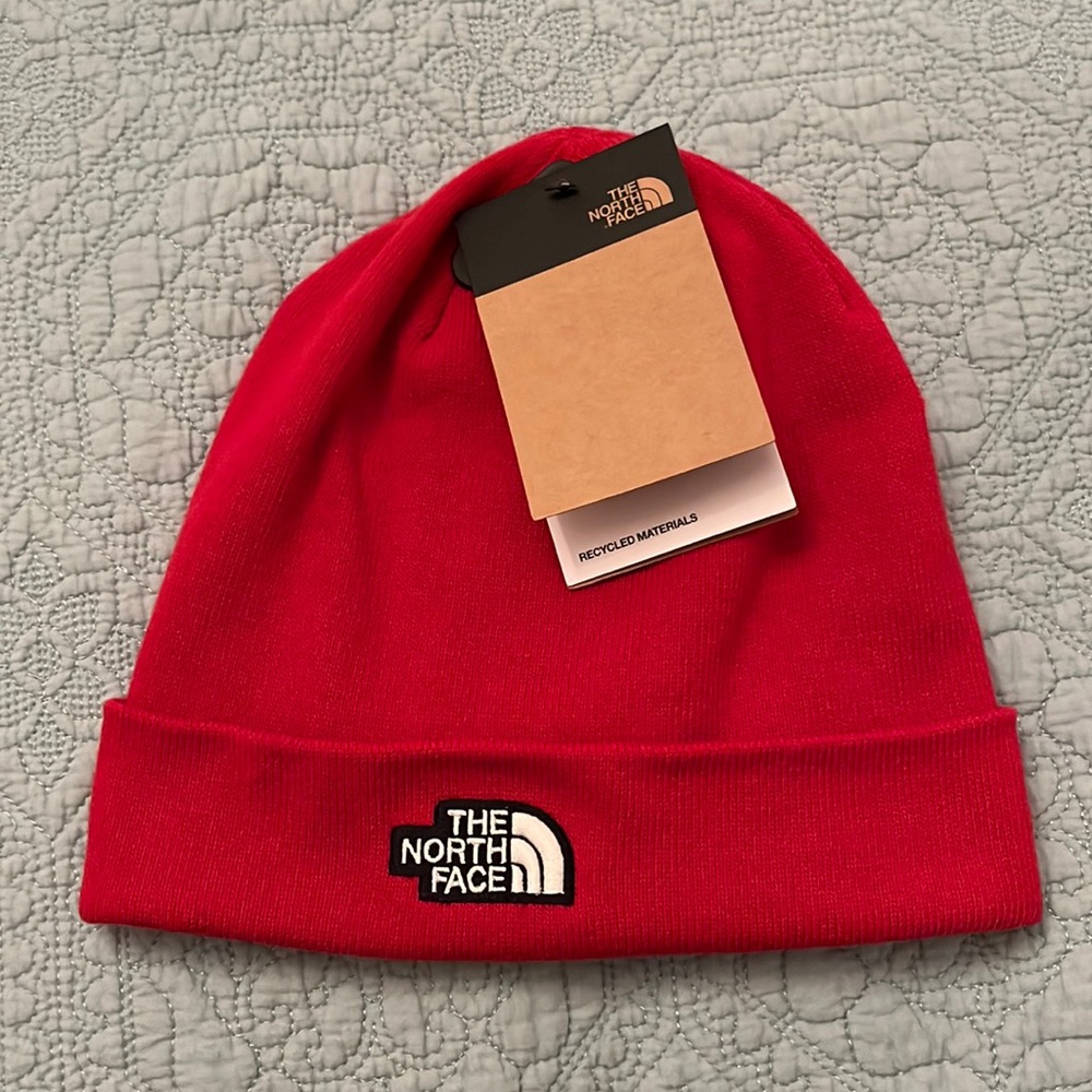 Red The North Face Beanie NWT